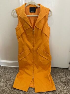 Carlisle Orange Dress with Pockets